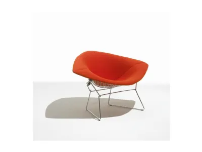 Poltroncina in tessuto Bertoia Large Diamond Chair di Knoll