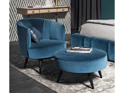 Poltroncina in tessuto comoda ed elegante Cordy di Vibieffe