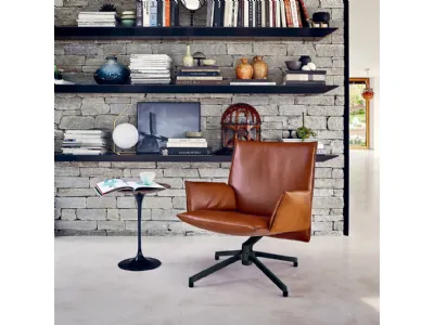 Poltroncina in pelle Pilot Chair di Knoll