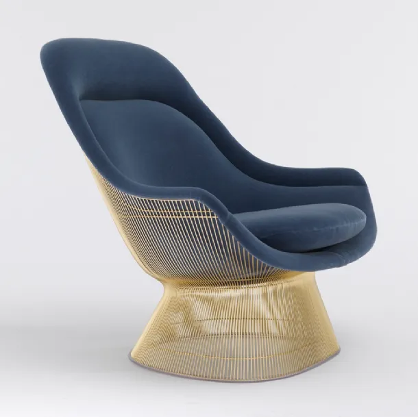 Poltroncina Platner Easy Chair and Ottoman Gold di Knoll