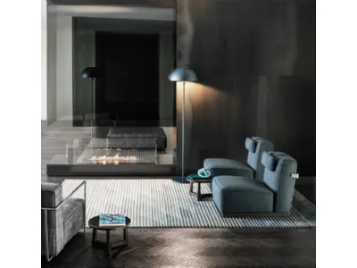 Poltrona in tessuto imbottito ABCD di Flexform