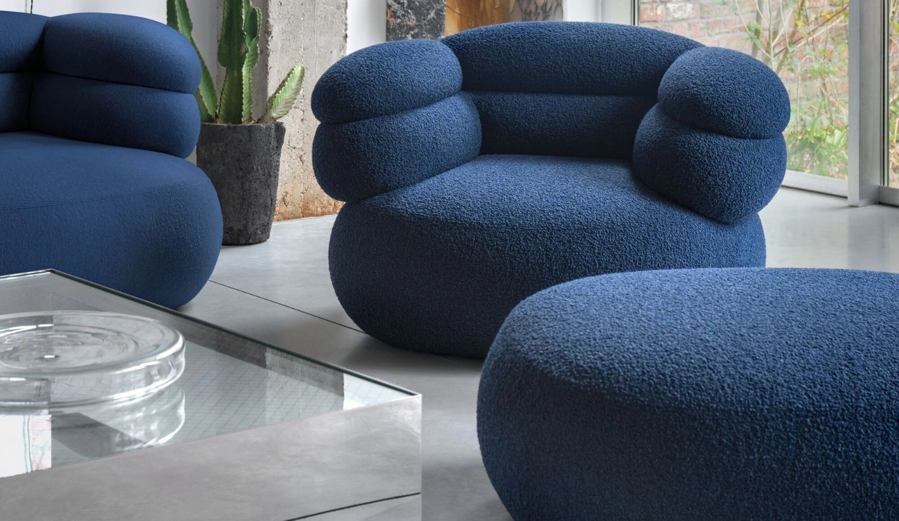 Poltrona imbottita Biboni Lounge Chair di Knoll