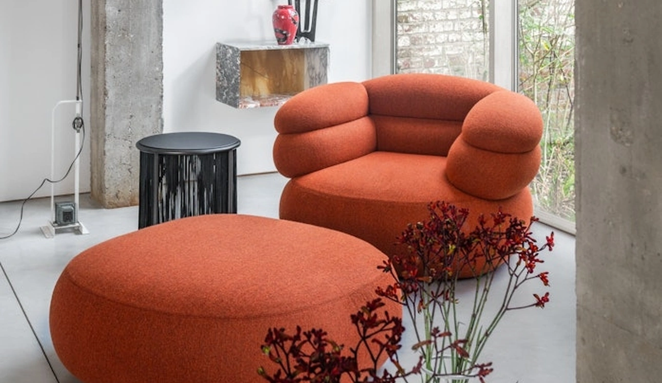 Poltrona imbottita Biboni Lounge Chair di Knoll