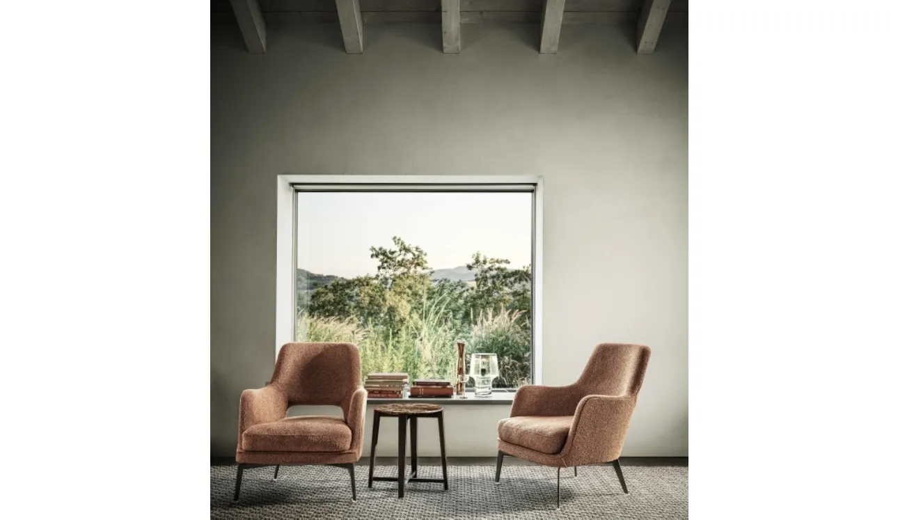 Poltrona Gatsby in tessuto imbottito di Flexform