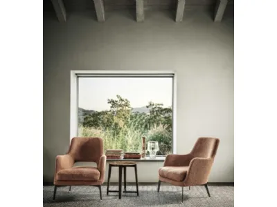 Poltrona Gatsby in tessuto imbottito di Flexform