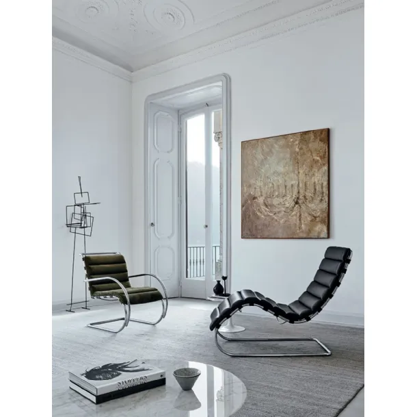 Poltroncine MR Lounge Collection in pelle e metallo di Knoll