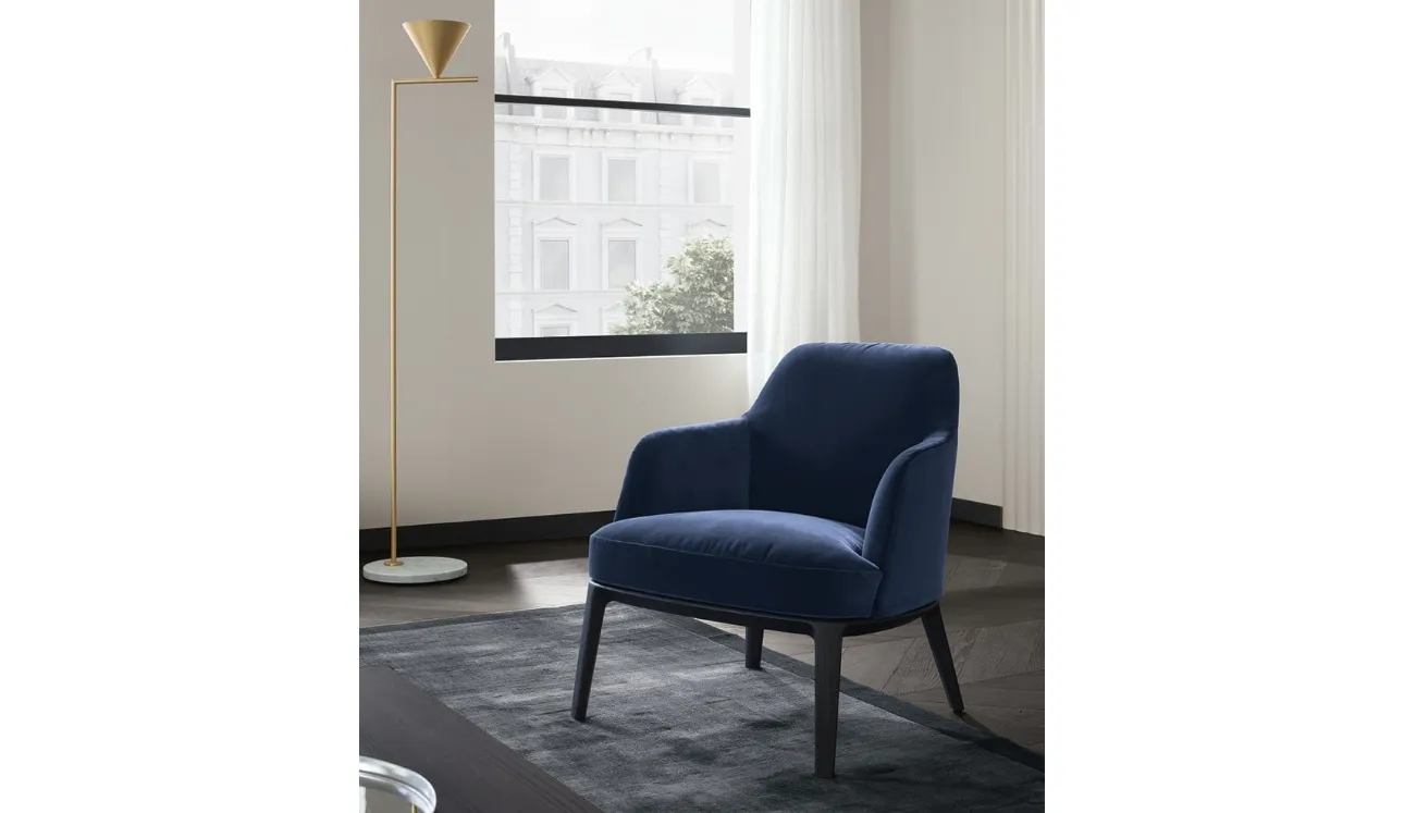 Poltroncina in velluto Jane di Poliform