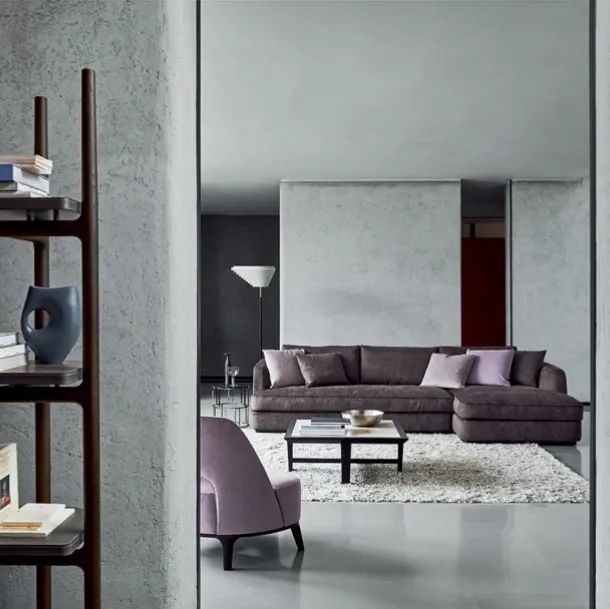 Divano in tessuto con penisola Barret di Flexform