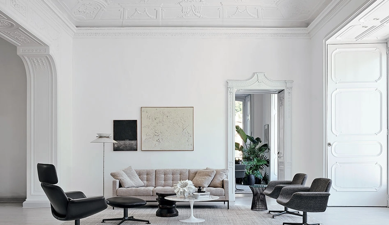 Divano lineare Florence Knoll™ Relaxed Sofa di Knoll