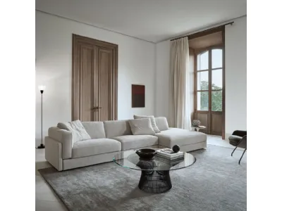 Divano in tessuto con penisola Gould Sofa di Knoll