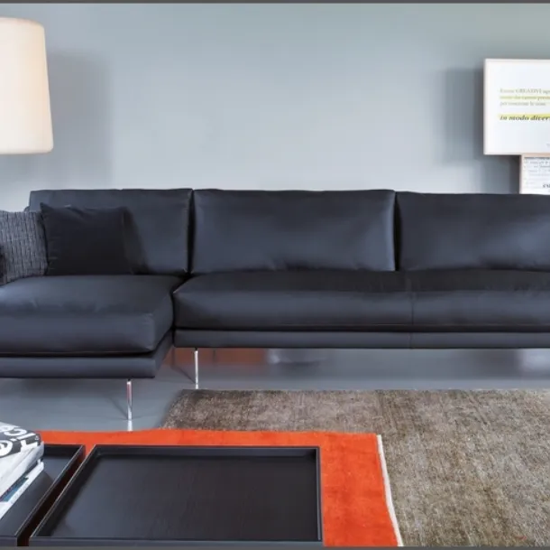Divano di design in pelle Link di Vibieffe