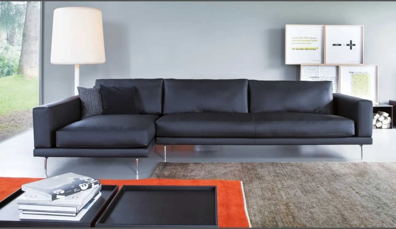 Divano di design in pelle Link di Vibieffe