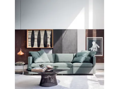 Divano lineare in tessuto Pfister Lounge Seating di Knoll