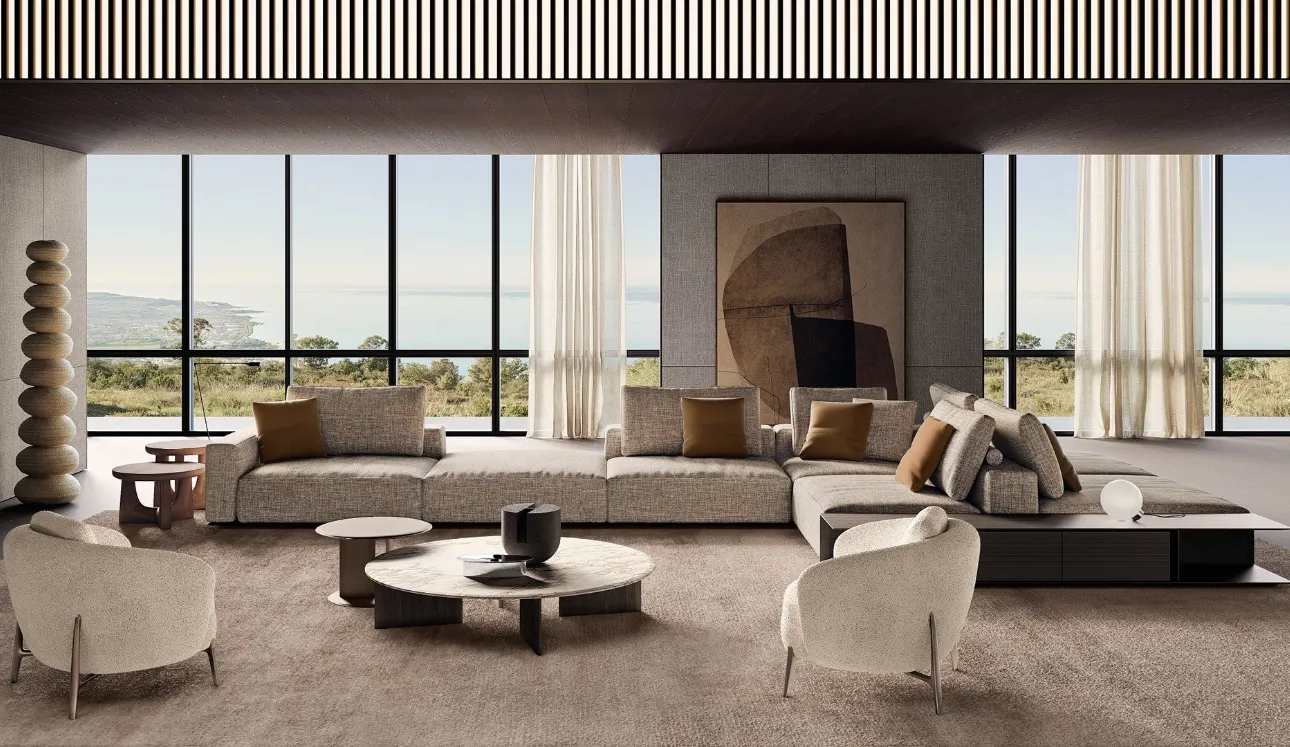 Divano angolare Westside di Poliform