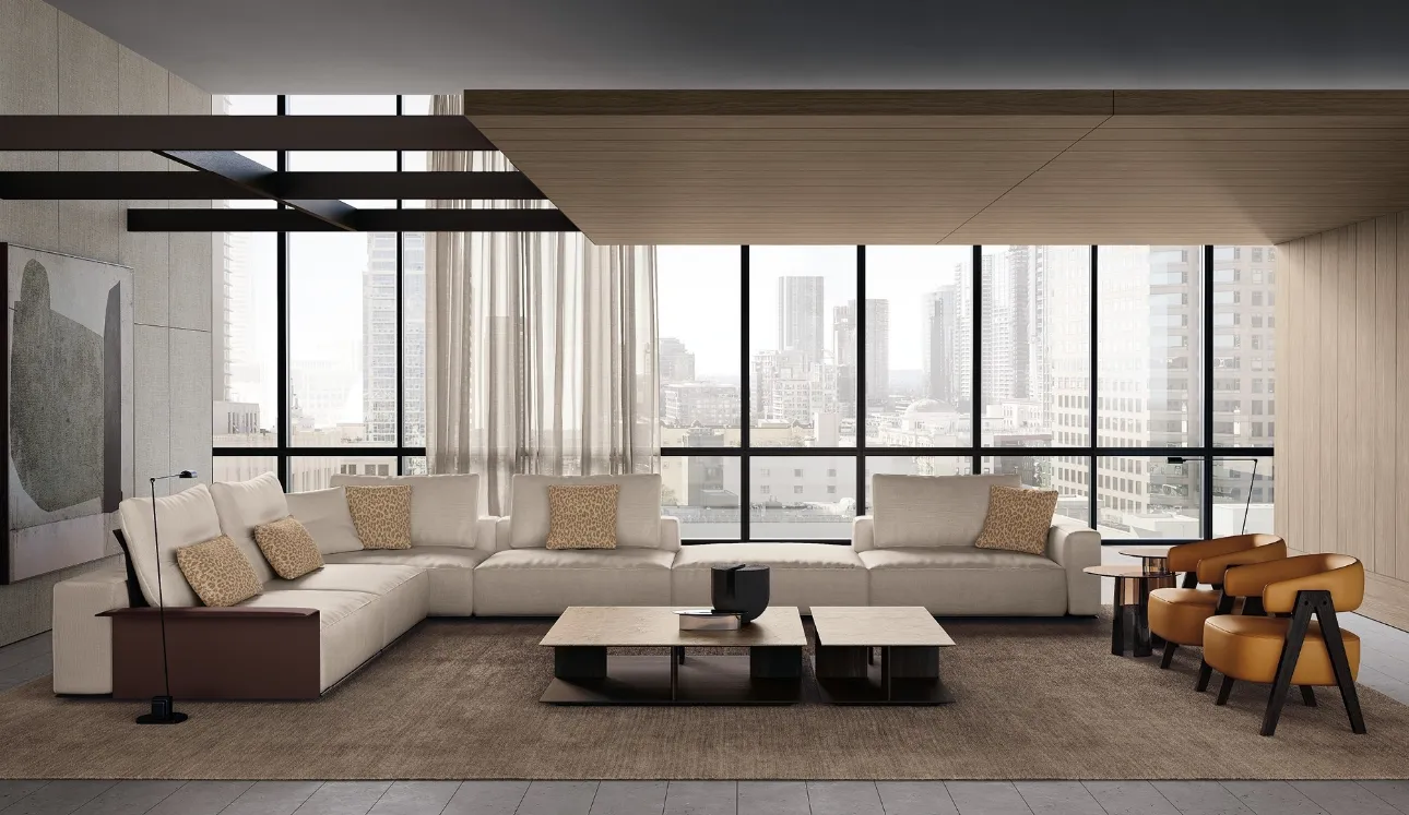 Divano angolare Westside di Poliform