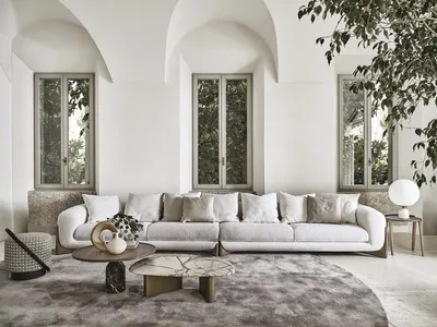 Divano lineare Softbay di Porada