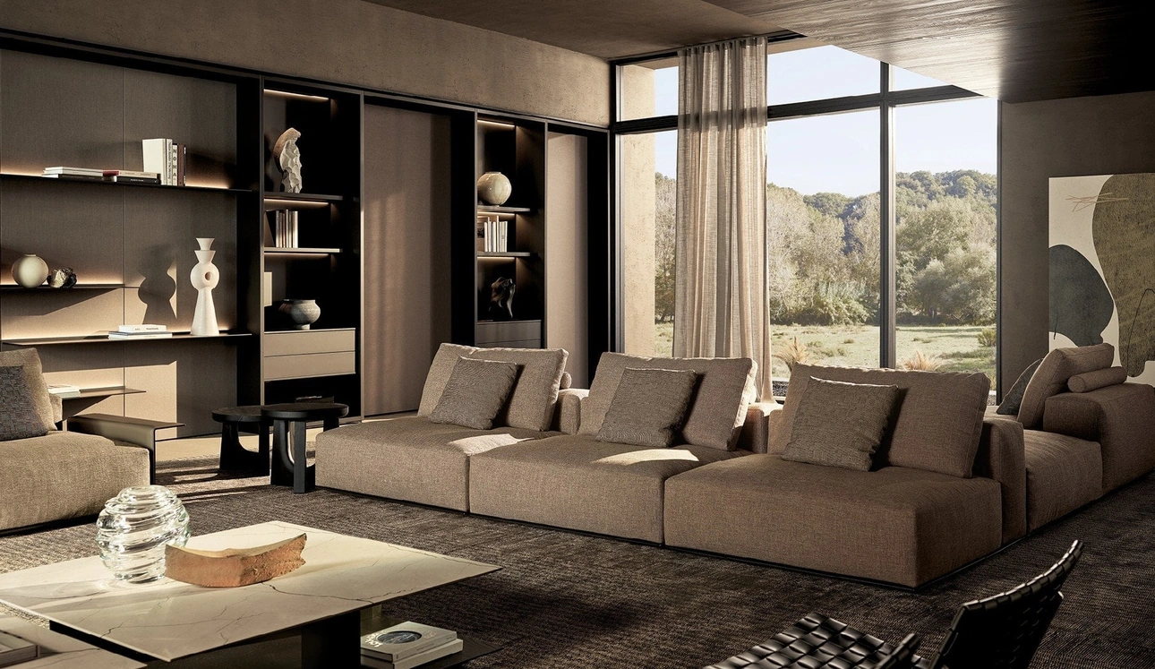 Divano in tessuto Westside Soft di Poliform