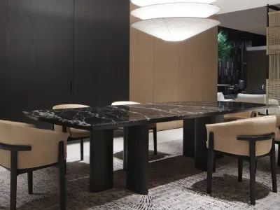 Sedia in pelle Leopold di Poliform