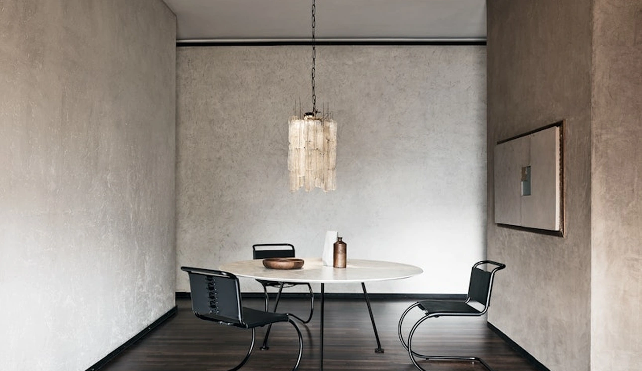 Sedia MR Side Chair in pelle di Knoll