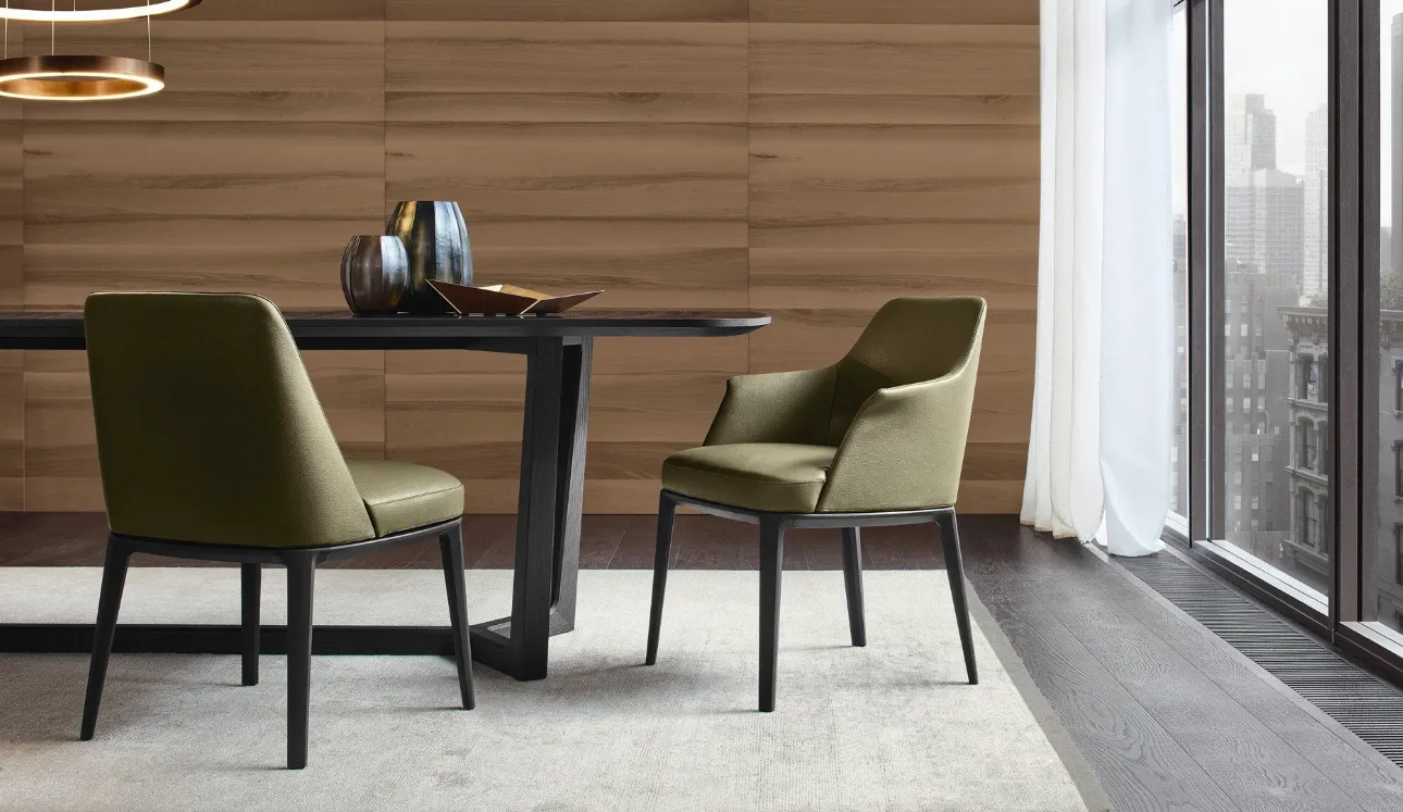Sedia Sophie in pelle di Poliform