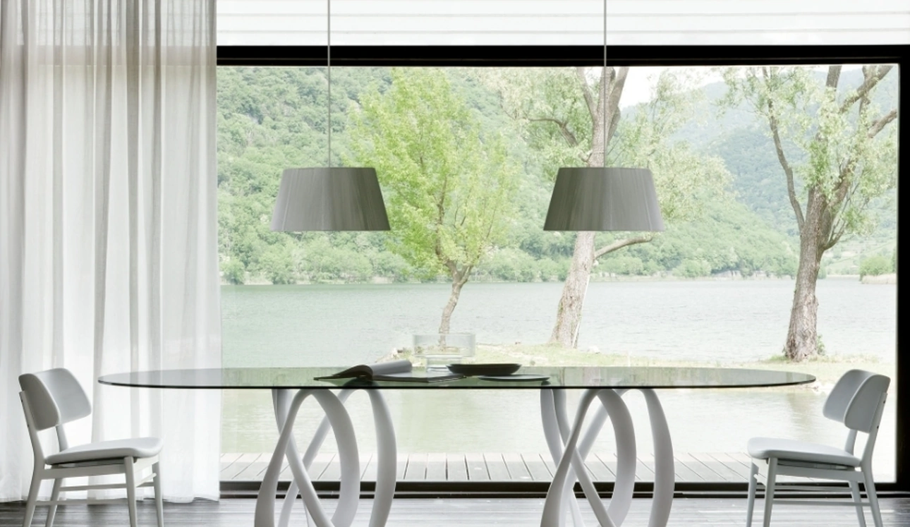 Tavolo in cristallo Infinity di Porada