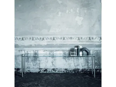 Tavolo Metal Rettangolare di Glas Italia