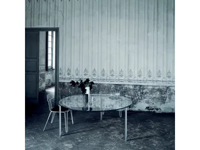 Tavolo Metal Rotondo di Glas Italia