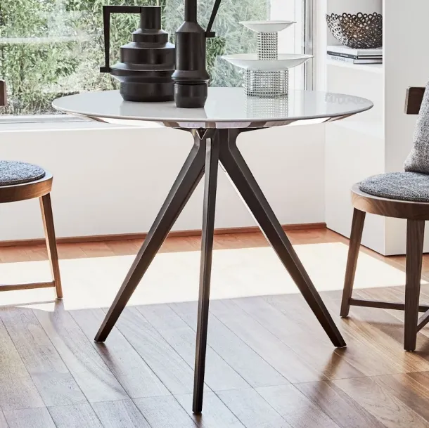 Tavolo in metallo e legno Zefiro di Flexform