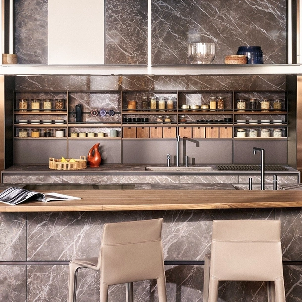 Cucina Design con isola Alea Pro di Poliform
