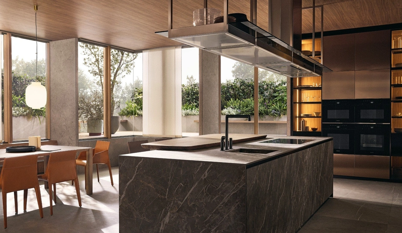 Cucina Design con isola Alea Pro di Poliform