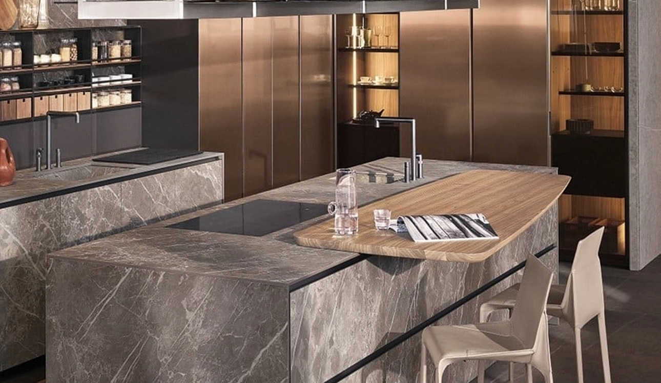 Cucina Design con isola Alea Pro di Poliform