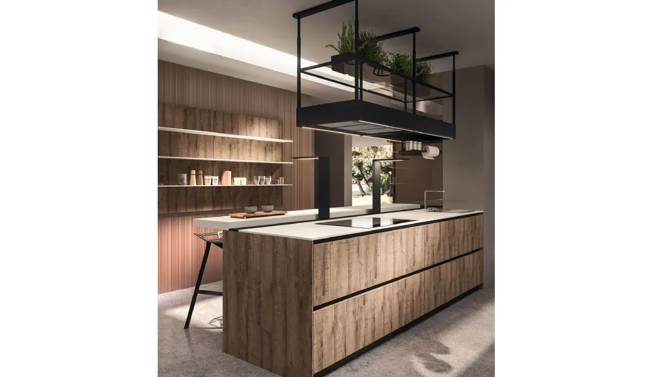 Cucina Design con penisola Ak Project 10 di Arrital