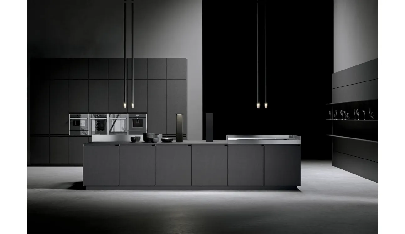 Cucina Design AkB 08 01 in Fenix Piombo di Arrital