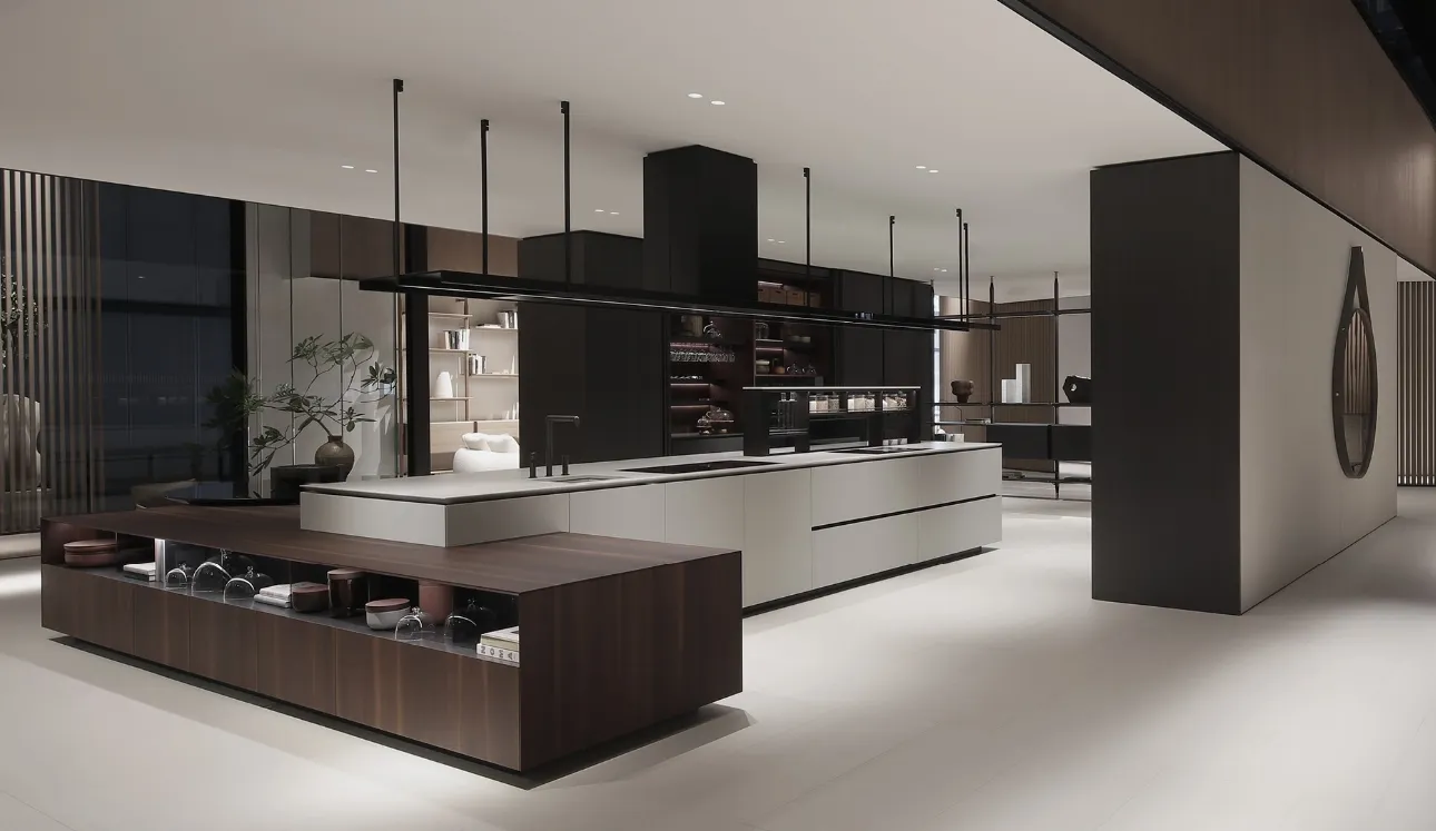 Cucina Design con isola Artex Pro di Poliform