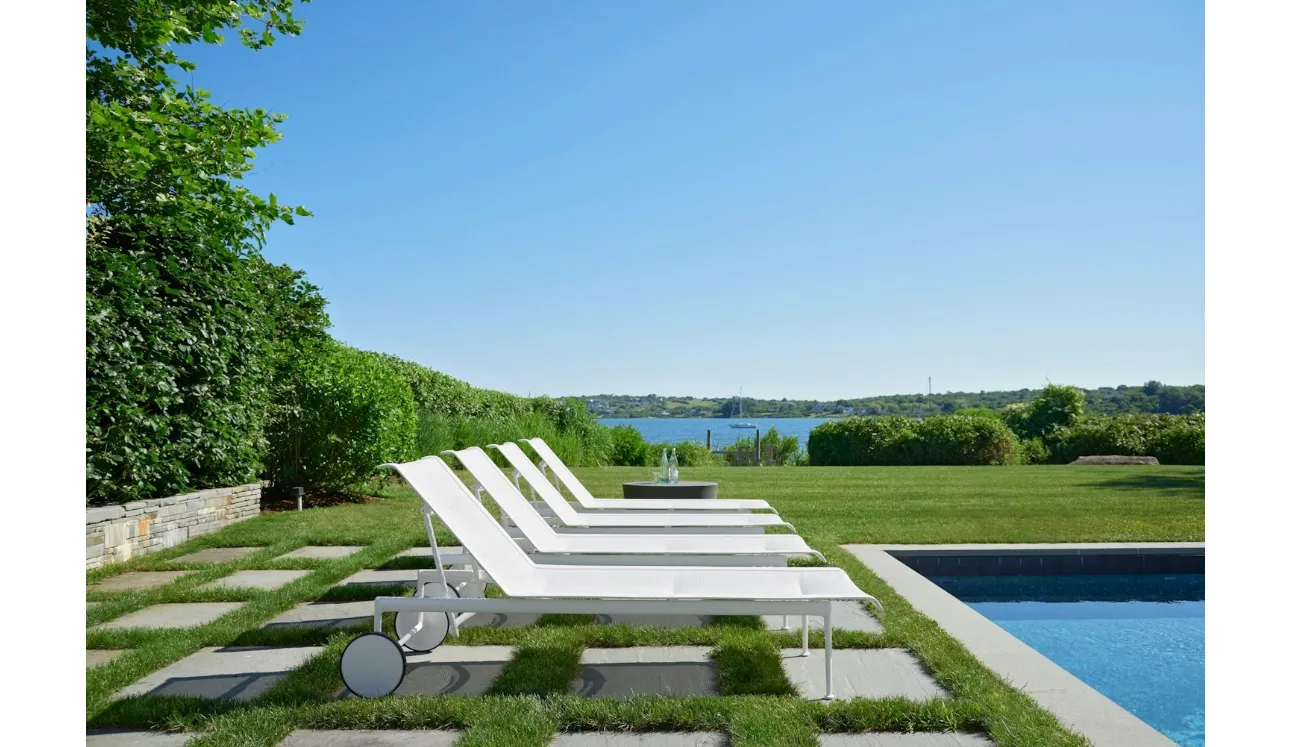 Lettino da giardino 1966 Adjustable Chaise Lounge di Knoll