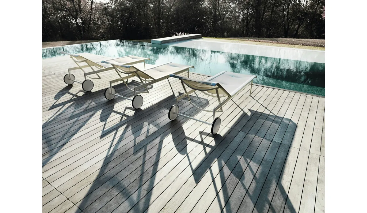 Lettino da giardino 1966 Adjustable Chaise Lounge di Knoll