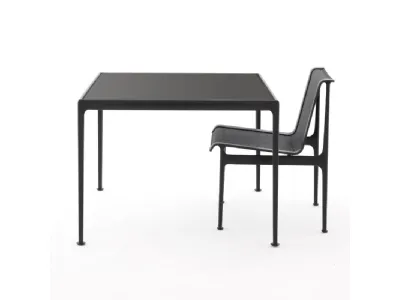 Tavolo e sedia da giardino 1966 Collection In Black di Knoll