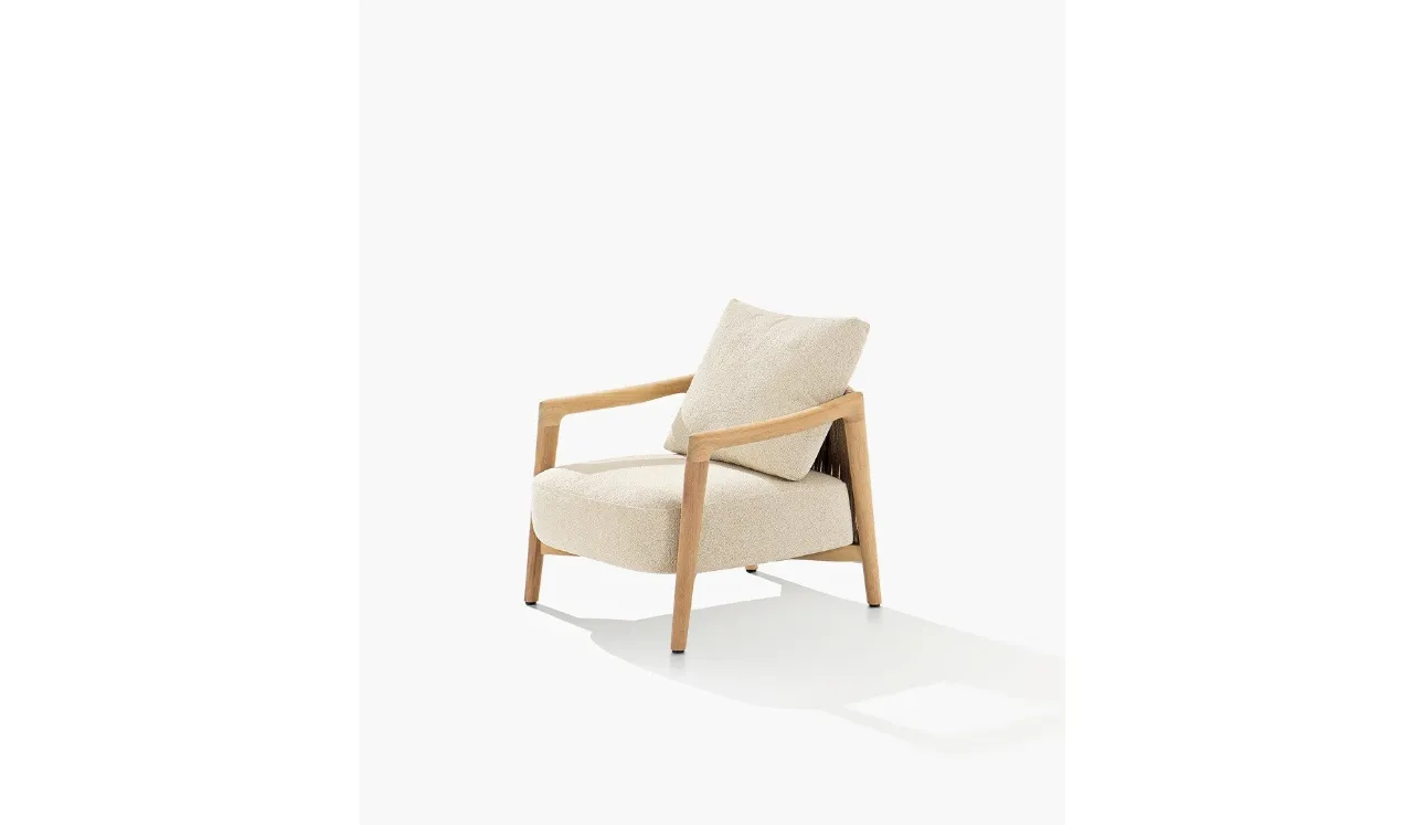 Poltroncina Ponte in legno e tessuto di Poliform