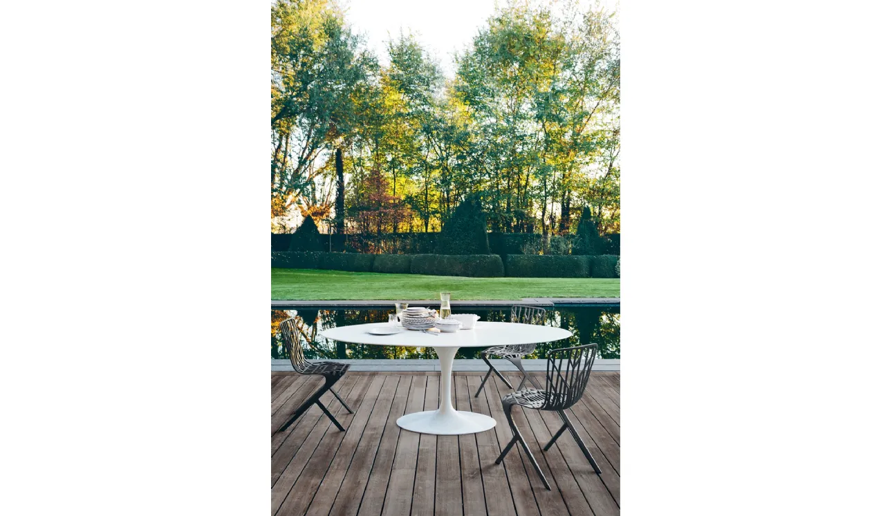 Sedia da giardino Washington Skeleton Side Chair di Knoll