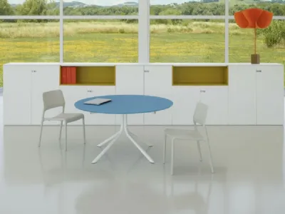 Armadio Archivio in melaminico Bianco Colourfold di Knoll