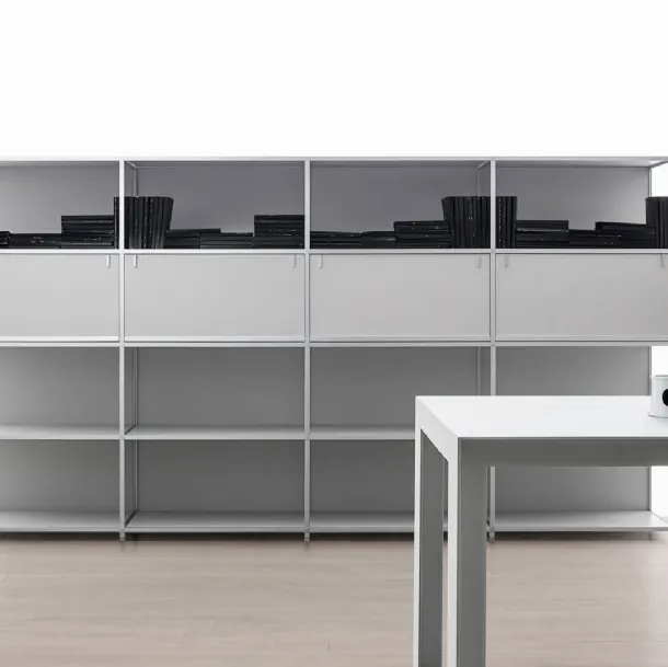 Mobile Ufficio Libreria Frame in alluminio e laccato di Citterio Office