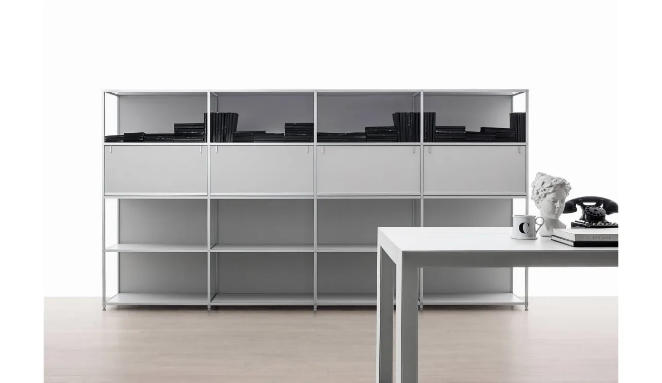 Mobile Ufficio Libreria Frame in alluminio e laccato di Citterio Office