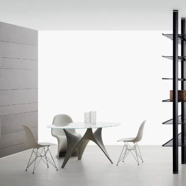 Parete divisoria Face boiserie melaminico larice titanium di Citterio Office