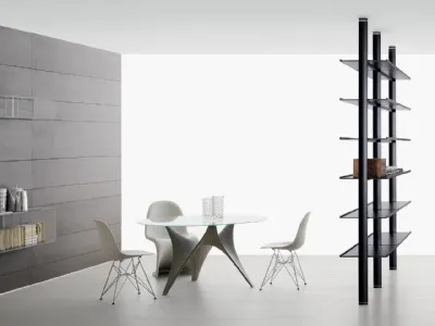 Parete divisoria Face boiserie melaminico larice titanium di Citterio Office