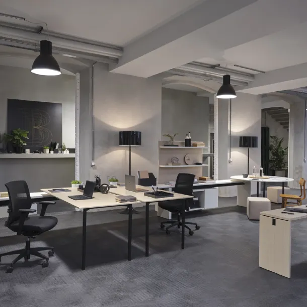 Scrivania operativa Bridge 4 di Citterio Office